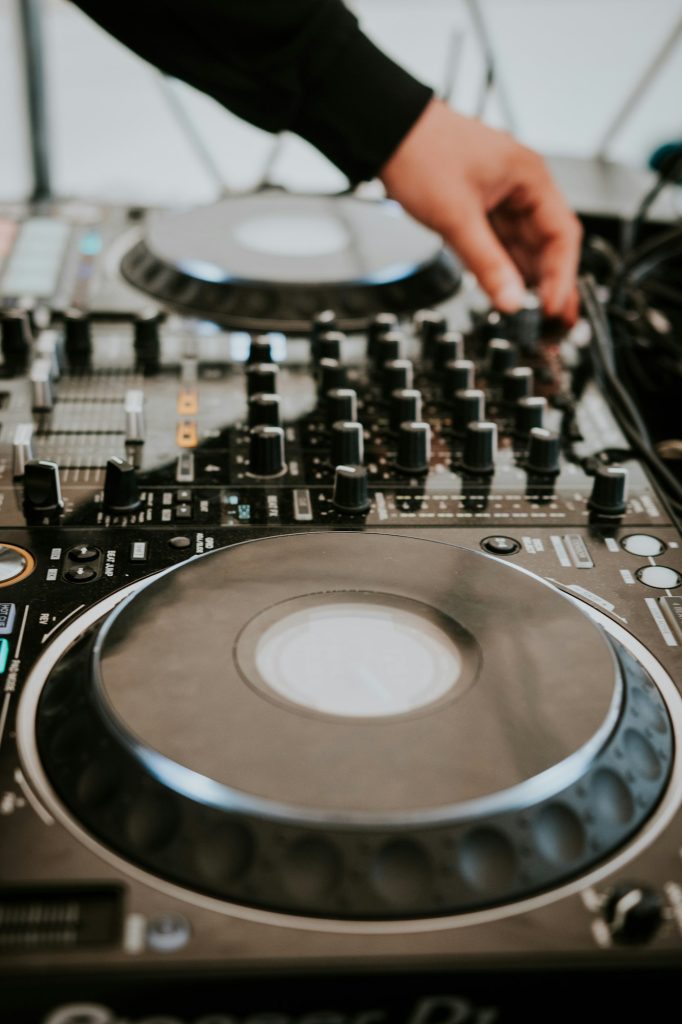 Dj set at a party